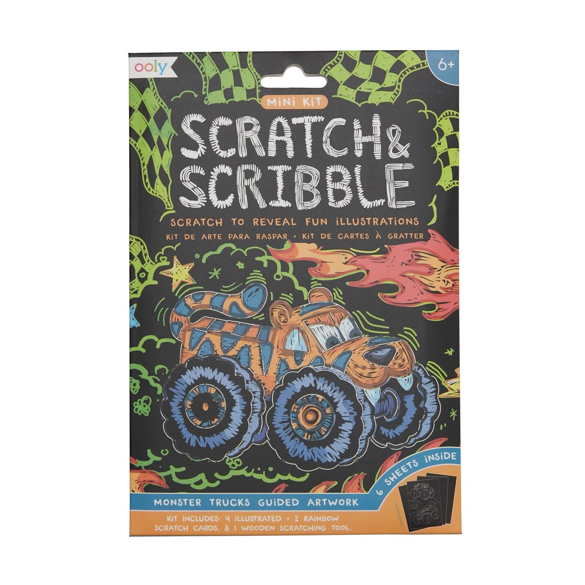 Mini Scratch & Scribble Art Kit: Cutie Monster Truck