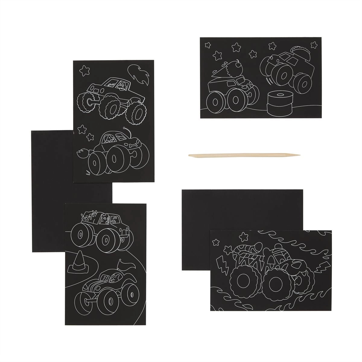 Mini Scratch & Scribble Art Kit: Cutie Monster Truck