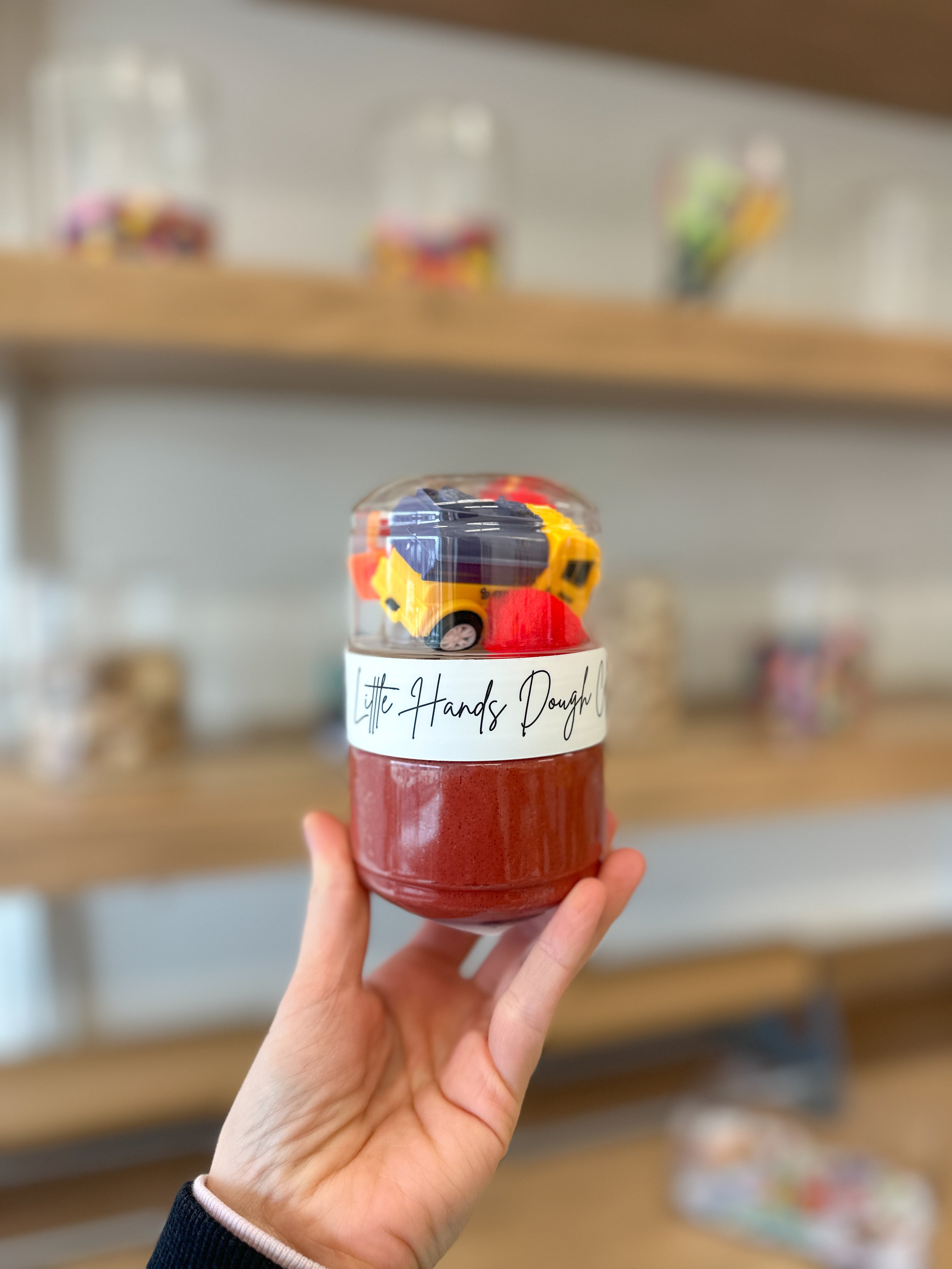Construction Playdough Jar (RED Dough)