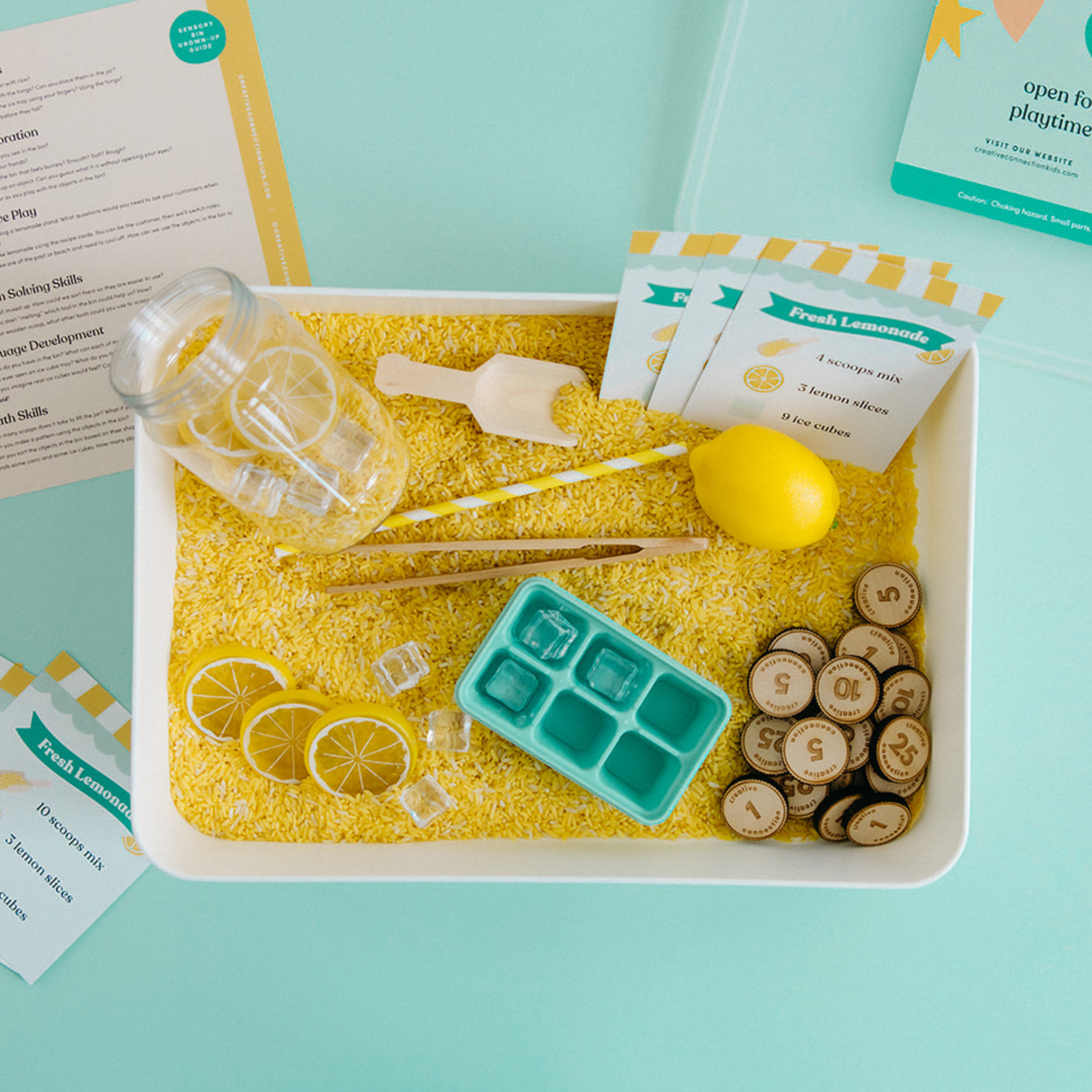 Lemonade Stand Sensory Bin