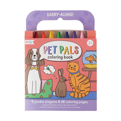 Carry Along Coloring Book with Crayons: Pet Pals