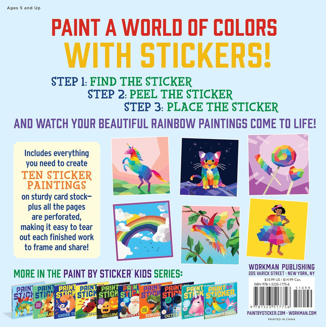 Paint By Sticker: Rainbows Everywhere