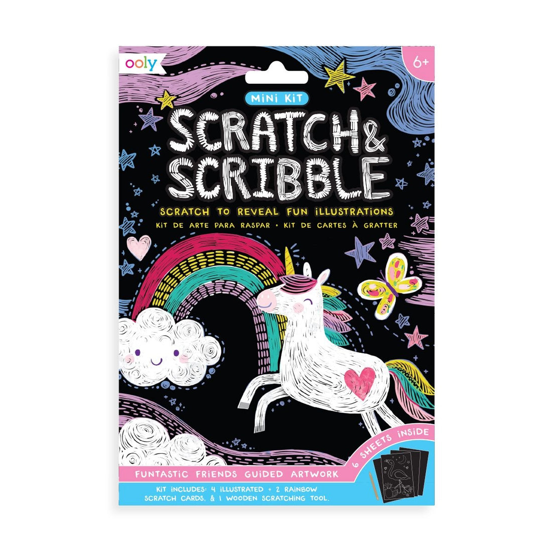 Mini Scratch &amp; Scribble Art Kit: Funtastic Friends