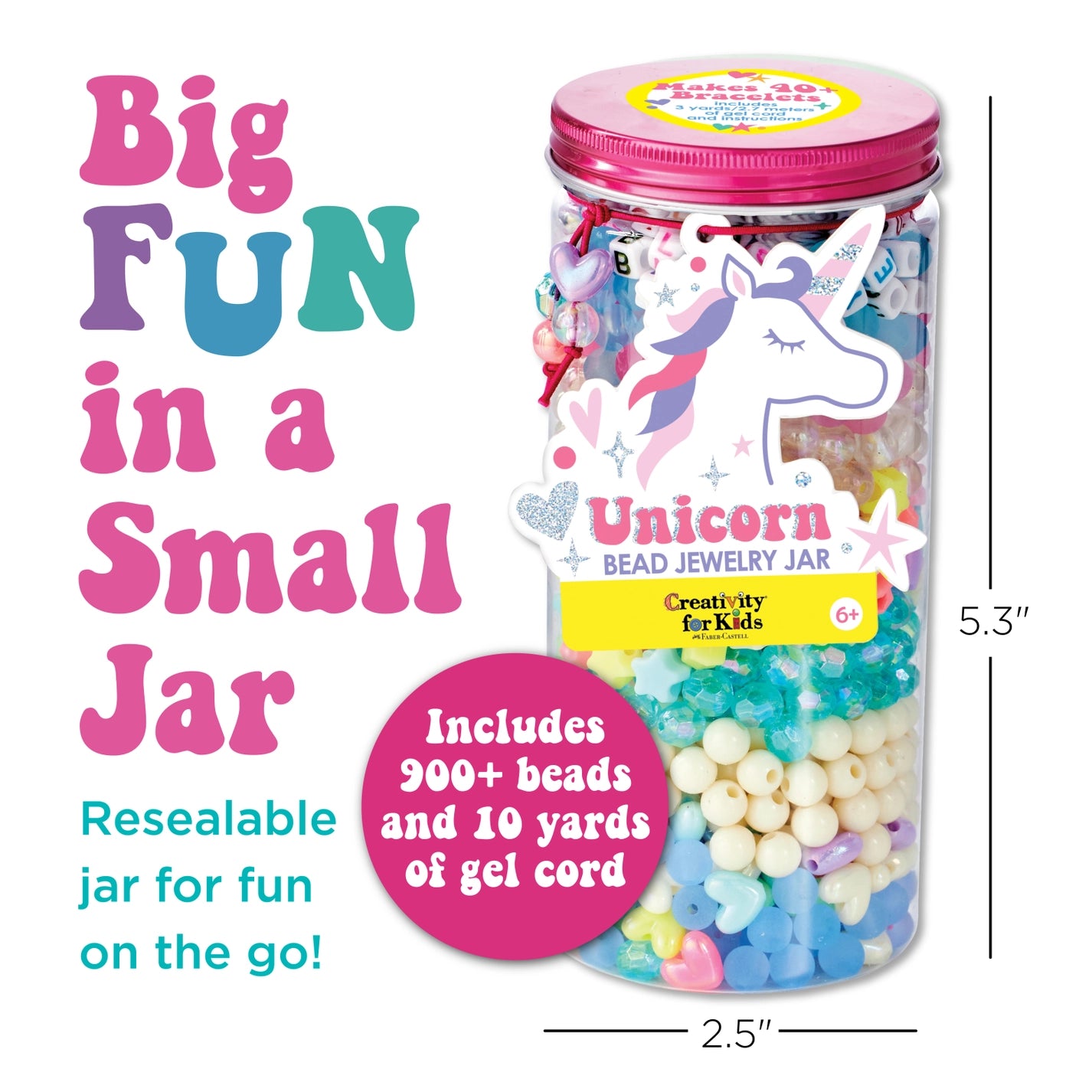 Bead Jewelry Jar: Unicorn