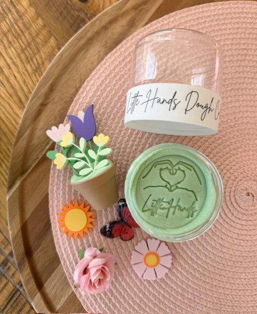 Spring Flowers Playdough Jar