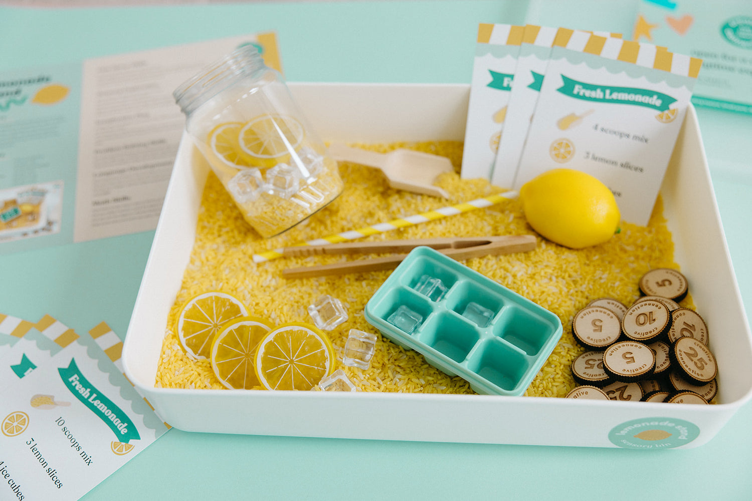 Lemonade Stand Sensory Bin