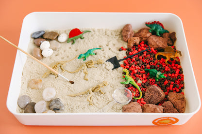 Dinosaur Digger Sensory Bin