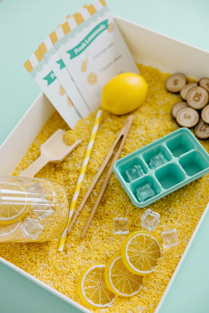 Lemonade Stand Sensory Bin