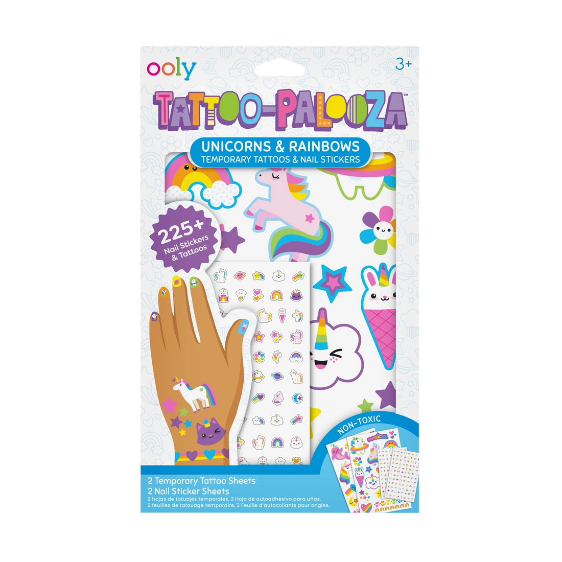 Tattoo Palooza: Temporary Tattoos + Nail Stickers (Unicorns)