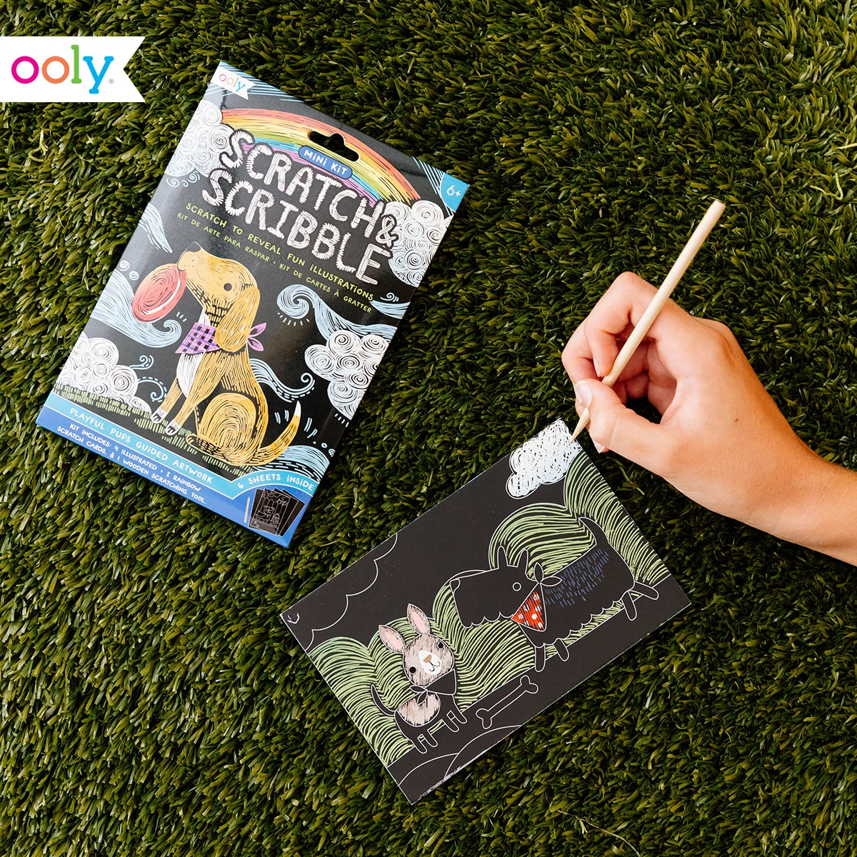 Mini Scratch &amp; Scribble Art Kit: Playful Pups