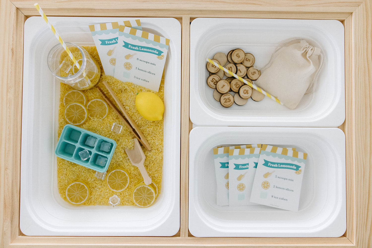 Lemonade Stand Sensory Bin