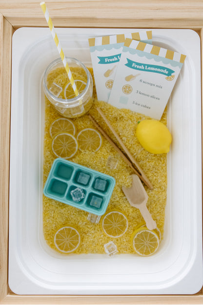 Lemonade Stand Sensory Bin