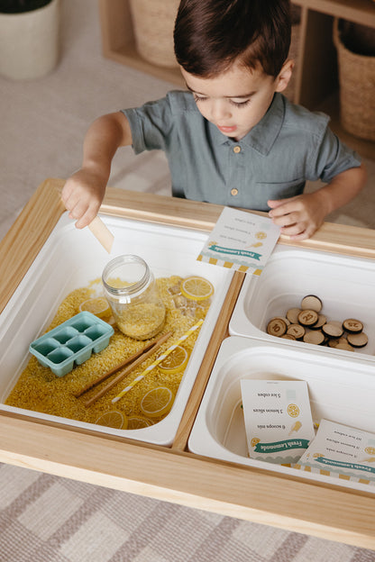 Lemonade Stand Sensory Bin