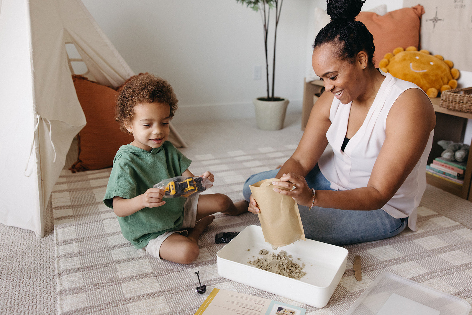 Construction Site Sensory Bin